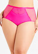 Plus Size Mesh & Microfiber Panty Plus Size Mesh Cage Bra & Panty Set image number 0