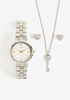 Ellen Tracy Silver Watch 3PC Set, Silver image number 0