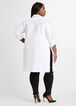 White Cotton Slit Button Up Tunic, White image number 1