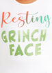 Resting Grinch Face Graphic Tee, White image number 1