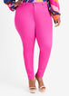 Fuchsia Red Basic High Rise Jeggings, Fuchsia Red image number 0