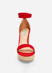 Ankle Strap Medium Width Sandals, Red image number 4