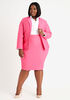 Pink Stretch Twill Pencil Skirt, Fandango Pink image number 2