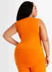 Signature Ruched Cowl Neck Top, Marmalade image number 1