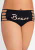 Cotton Cutout Brief Hipster Panty, Black image number 0