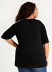 Sequin Cute & Curvy Graphic Tee, Black image number 2