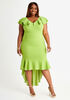 Ruffle Hi Low Maxi Dress, Parrot Green image number 0