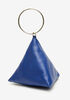 Faux Leather Pyramid Bag, Blue image number 1