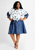 Belted Bleach Chambray Shirtdress, Blue image number 2