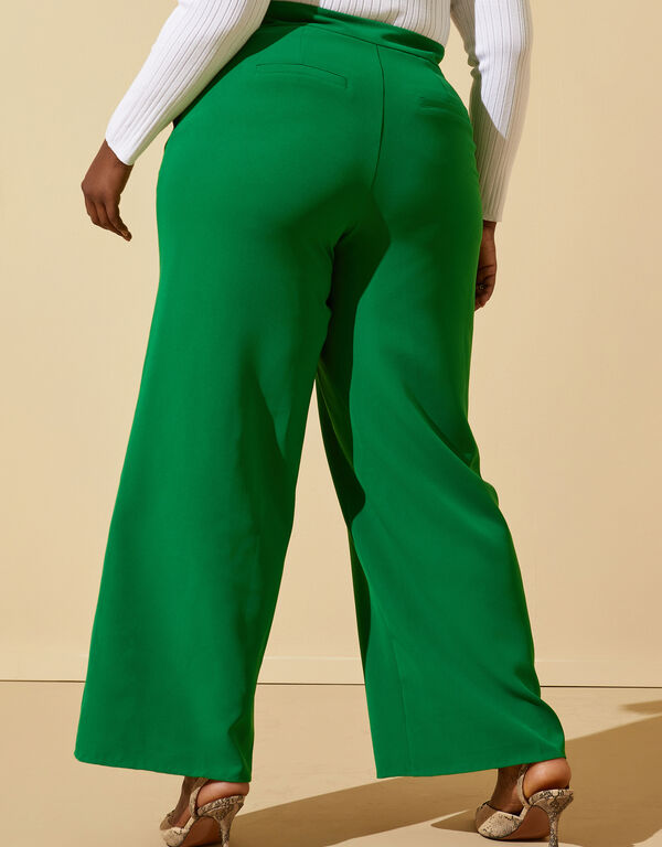 High Rise Wide Leg Trousers, Abundant Green image number 1