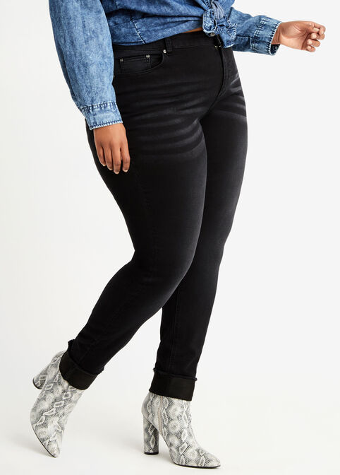 Plus Size Stretch Cotton Skinny Jeans Plus Size High Waisted Jeans image number 0