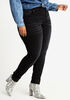 Stretch Cotton Cuffed Skinny Jean, Black image number 0