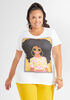 Girl With Sunglasses Graphic Tee, White image number 0