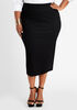 Power Ponte Midi Pencil Skirt, Black image number 0