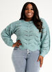 Plus Size Cozy Chic Pointelle Crop Boat Neck Lightweight Sweater image number 0
