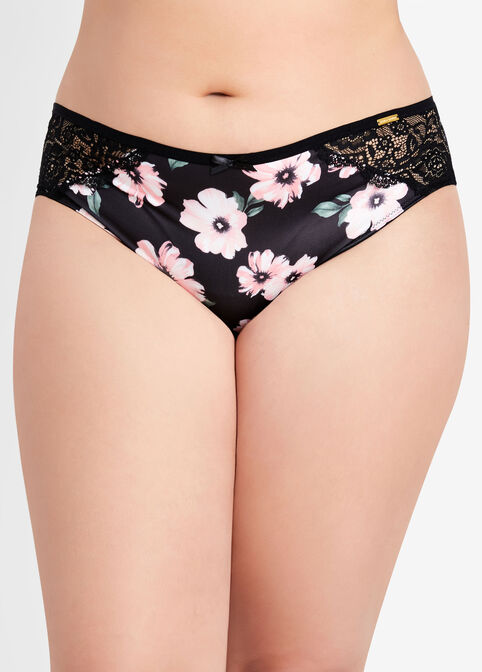 Micro & Lace Cheeky Hipster Panty, Multi image number 0