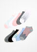 10 Pack Printed No Show Socks, White image number 0
