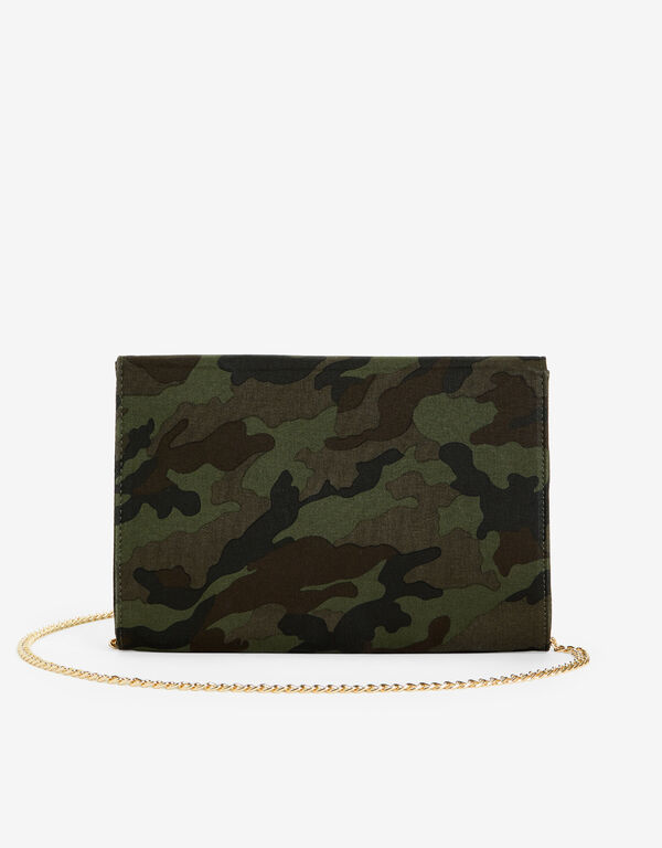 Camo Chain Strap Shoulder Bag, Olive image number 1