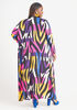 Printed Stretch Knit Duster, Multi image number 1