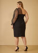 One Shoulder Layered Bodycon Dress, Black image number 1