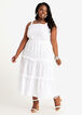 Tall Tiered Gauze Maxi Dress, White image number 0