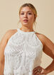 Layered Corded Lace Jumpsuit, Egret image number 2