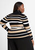 Lurex Striped Turtleneck Sweater, Black image number 1