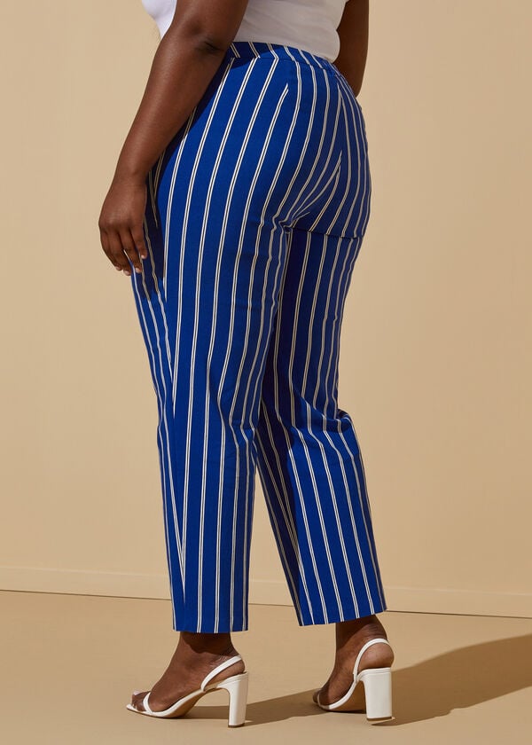 Pinstriped Power Twill Trousers, Cobalt image number 1