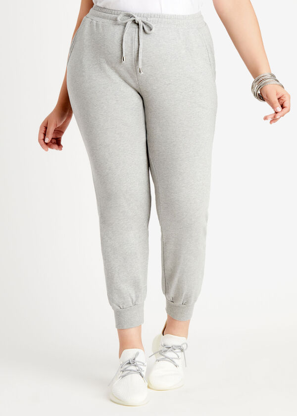 French Terry Athleisure Jogger, Heather Grey image number 0