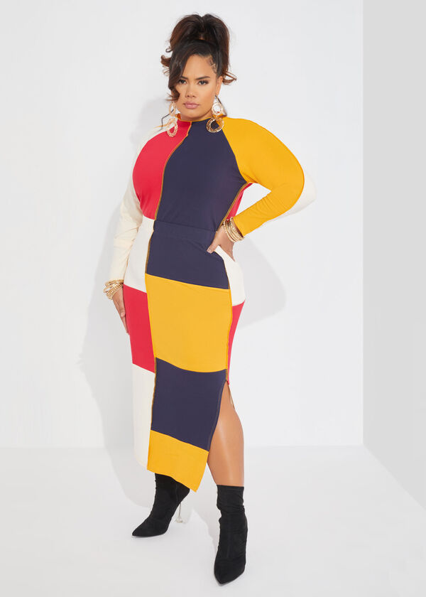 The Reyna Midi Skirt, Mustard image number 0