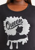 Girl Queen Glittered Graphic Tee, Black image number 2