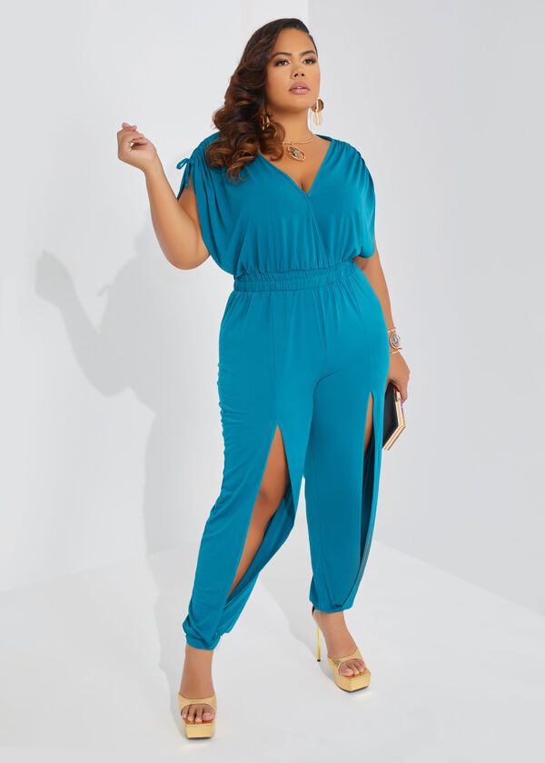 The Addilyn Jumpsuit, Teal image number 2