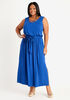 Tall Belted Lattice Maxi Dress, Sodalite image number 0