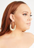 Polished Gold Tone Hoop Earrings, Gold image number 0