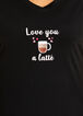 Rene Rofe Love Latte Sleepshirt, Black image number 1