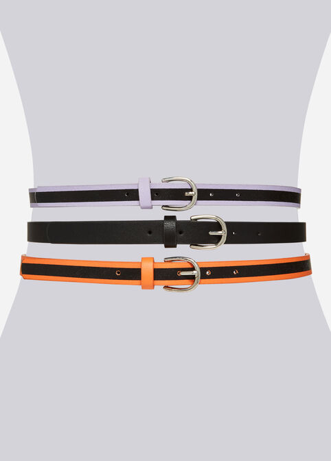 Set of Three Skinny Belts, Multi image number 0
