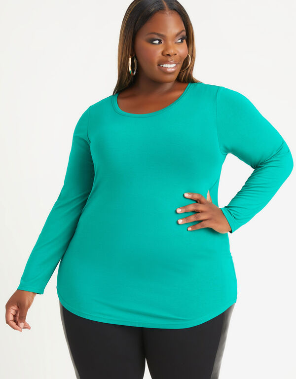 Long Sleeved Jersey Tee, Pepper Green image number 0