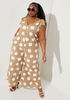 Polka Dot Linen Jumpsuit, CORNSTALK image number 0