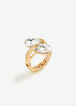 Gold Stone & Pave Stretch Ring, Gold image number 0