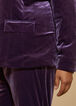 Satin Trimmed Velvet Blazer, Purple image number 3
