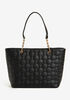 Anne Klein Quilted Chain Tote, Black image number 2