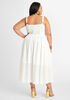 Textured Cotton Midi Dress, White image number 1