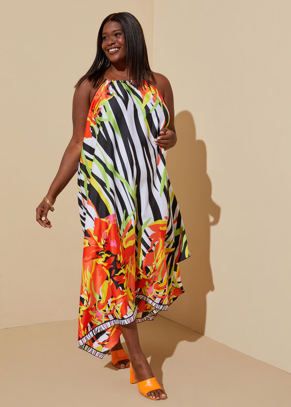 Embellished Printed Maxi Dress, Multi image number 3