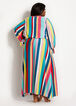 Tall Striped Mock Wrap Maxi Dress, Multi image number 1