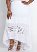 Gauze & Lace Maxi Skirt, White image number 0