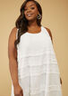 Frayed Linen Blend Maxi Dress, White image number 2