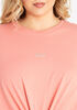 DKNY Sport Logo Tie Front Tee, Rose image number 1