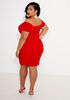 The Carina Bodycon Dress, Red image number 1