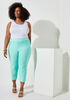 Power Twill Pull On Capris, Ice Green image number 0