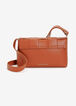 Woven Faux Leather Crossbody, Cognac image number 1